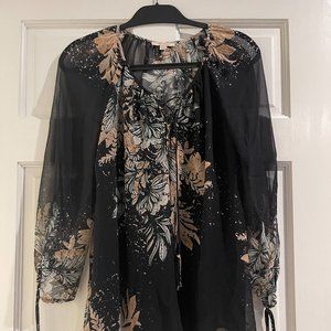 Ella Moss Sheer Blouse Medium